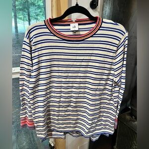 Striped cotton crewneck